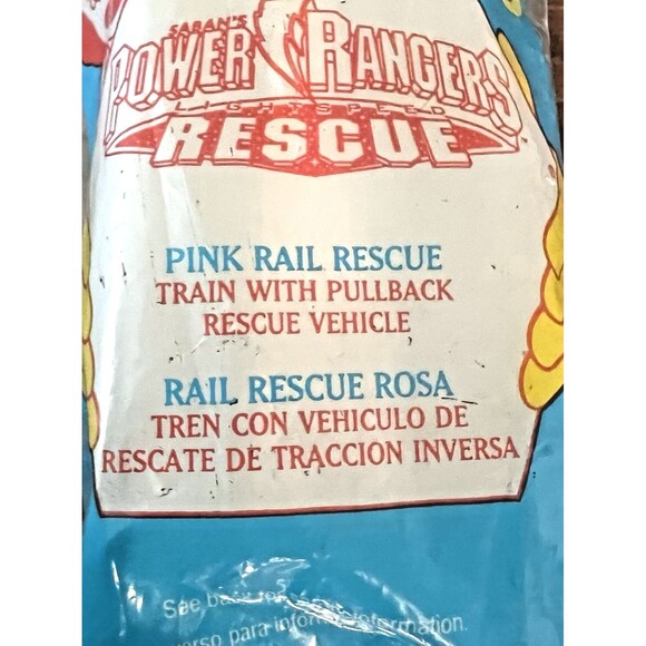 McDonalds Happy Meal Toy Power Rangers Rescue Pink Rail Rescue #6 2000 Vintage - Picture 2 of 9